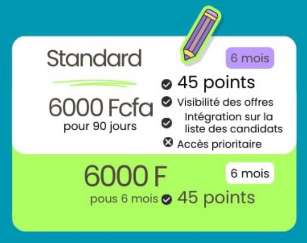 Offre candidat mensuel